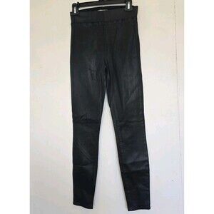 LAgence Pants Womens S High Rise Black Faux Leather Rochelle Grunge Goth Casual